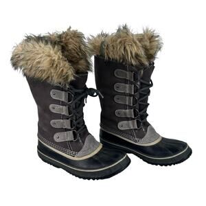 Sorel Joan of Arctic Waterproof Boots Women 8 Suede Insulated Winter NL 1540-051